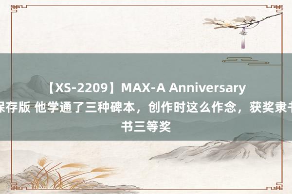 【XS-2209】MAX-A Anniversary 超永久保存版 他学通了三种碑本，创作时这么作念，获奖隶书三等奖