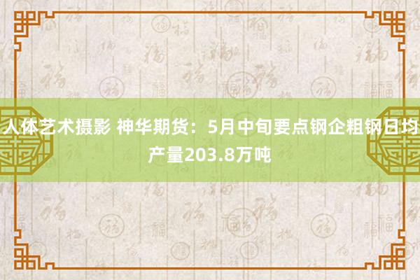 人体艺术摄影 神华期货：5月中旬要点钢企粗钢日均产量203.8万吨