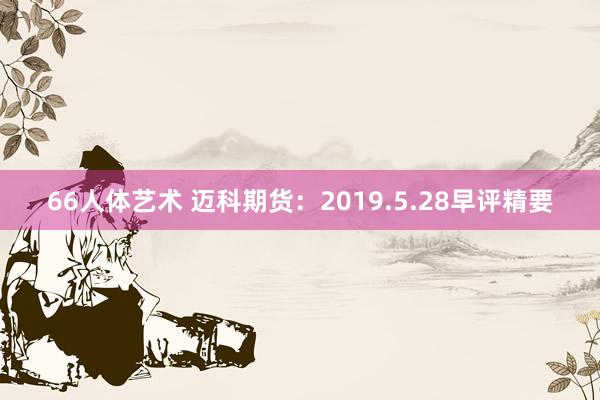 66人体艺术 迈科期货：2019.5.28早评精要