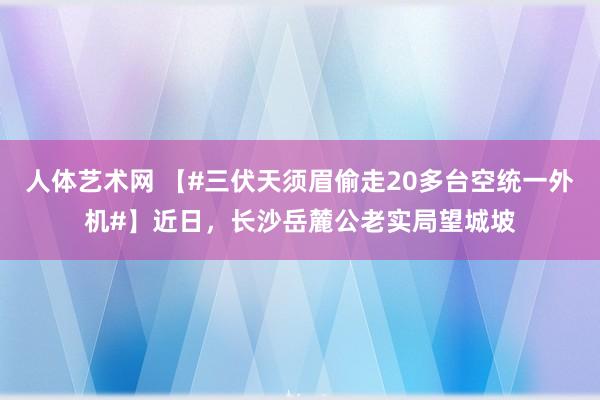 人体艺术网 【#三伏天须眉偷走20多台空统一外机#】近日，长沙岳麓公老实局望城坡