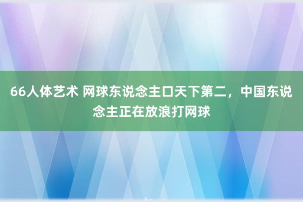 66人体艺术 网球东说念主口天下第二，中国东说念主正在放浪打网球