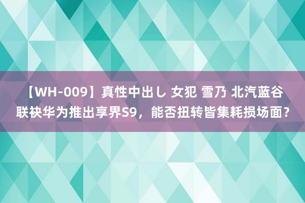 【WH-009】真性中出し 女犯 雪乃 北汽蓝谷联袂华为推出享界S9，能否扭转皆集耗损场面？