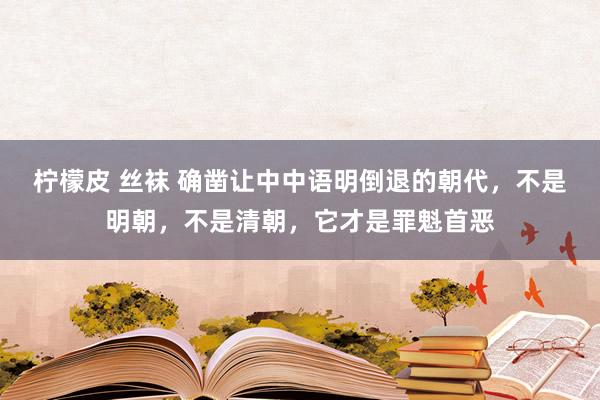 柠檬皮 丝袜 确凿让中中语明倒退的朝代，不是明朝，不是清朝，它才是罪魁首恶