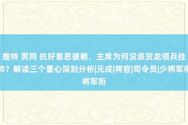 推特 男同 抗好意思援朝，主席为何没派贺龙领兵挂帅？解读三个重心深刻分析|元戎|将官|司令员|少将军衔