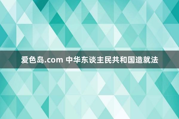 爱色岛.com 中华东谈主民共和国造就法